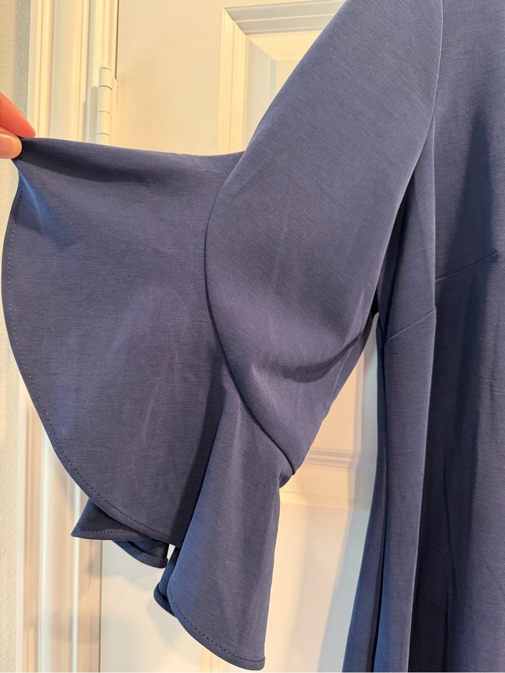 Taylor Navy Bell Sleeve Dress Top